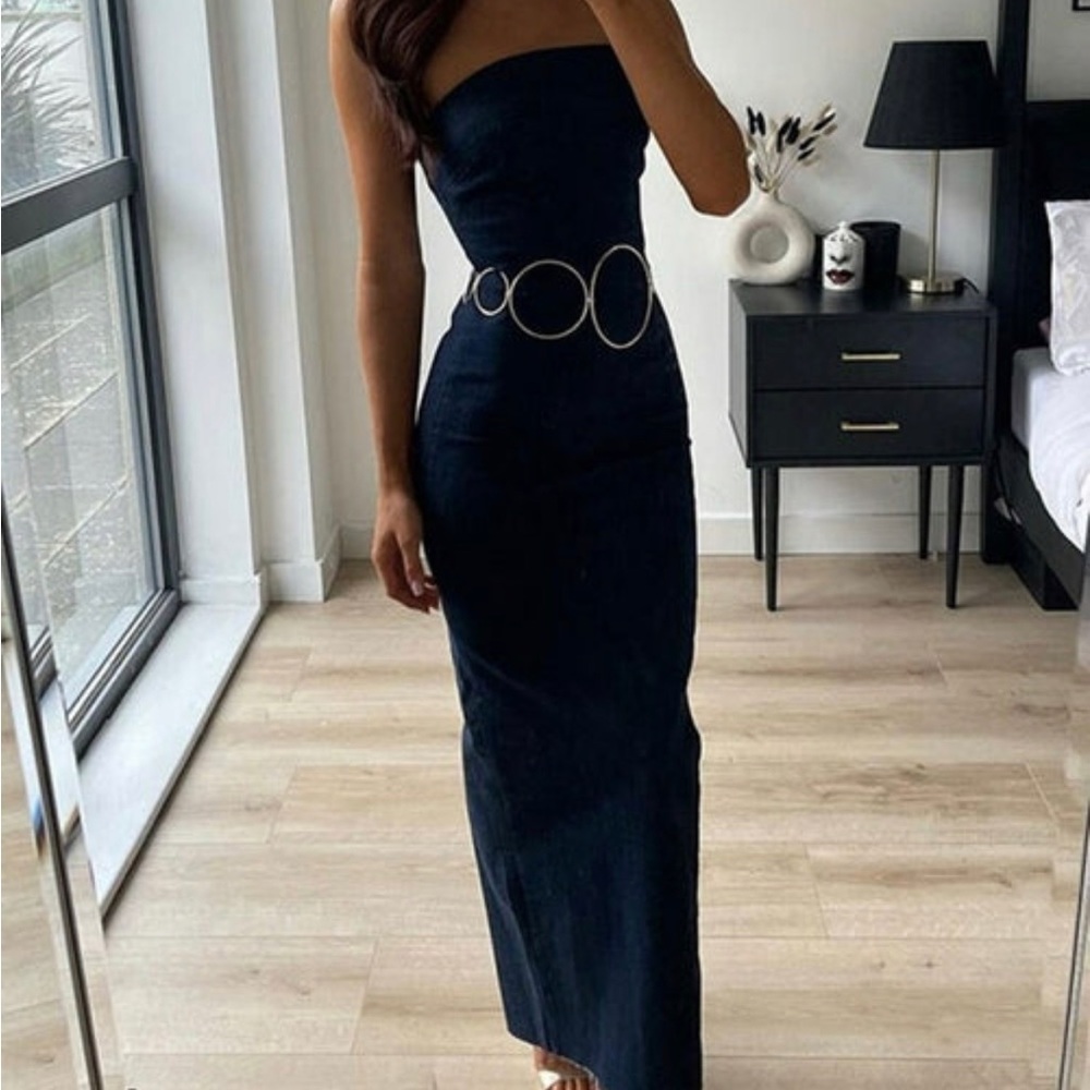 Strapless Backless Split Dress - Picture 2 of 3
